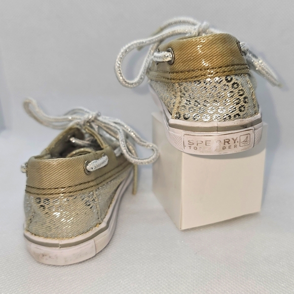 Sperry Top-Sider Bahama Crib Sz 2M Slip-on Silver Circle Print - Picture 5 of 13